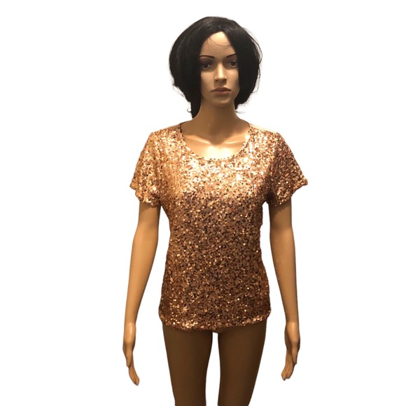 Rose gold sequin top - Picture 4 of 11
